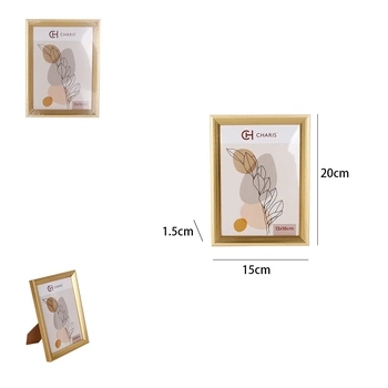 WX12987 PORTA RETRATO PP BELLA DOURADO 13CM X 18CM