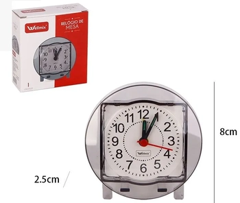 WX13601 RELOGIO DE MESA PP FUME 8CM