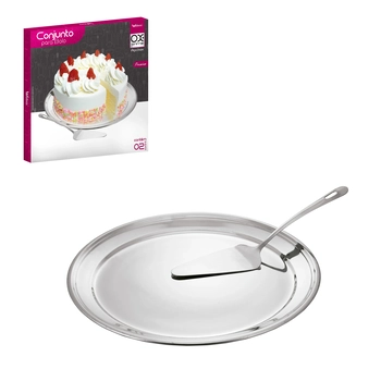 WX5622 CONJUNTO 2PCS BOLO POMERIGGIO INOX 31CM