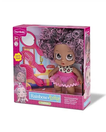 859 BONECA BABY RAINBOW FASHION NEGRA