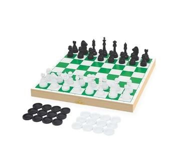 714 JOGO XADREZ E DAMAS ESCOLAR