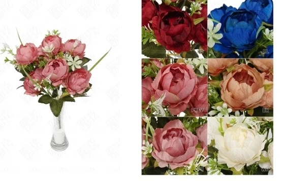 03320 MINI BUQUE DE PEONIA X 7 30CM