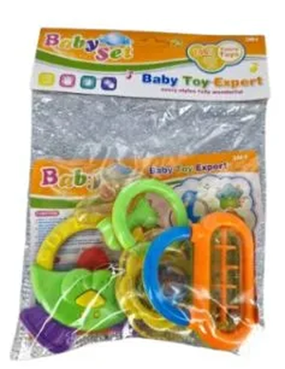 0029/173 KIT CHOCALHOS BABY CACHORRINHO 4 PEÇAS