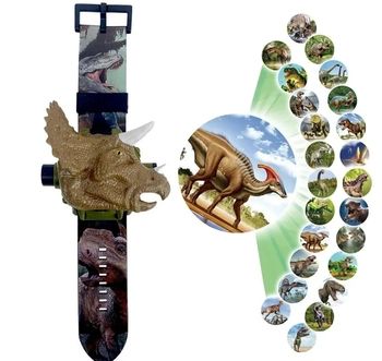 107 RELOGIO DE DINOSSAURO COM PROJETOR NA CARTELA