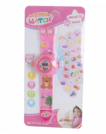 178 RELOGIO ROSA COM PROJETOR NA CARTELA