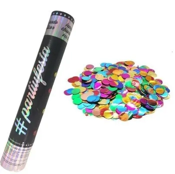 PAF010 LANÇA CONFETE METALIZADO REDONDO 30 CM MULTICOR