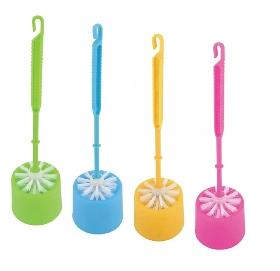 GU5171 ESCOVA LAVA SANITARIO CABO PLASTICO COM SUPORTE