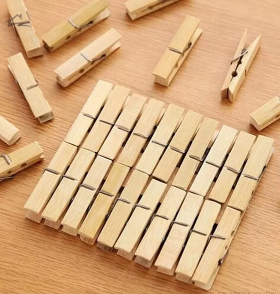 GU5122 PRENDEDORES DE BAMBU 20 PECAS