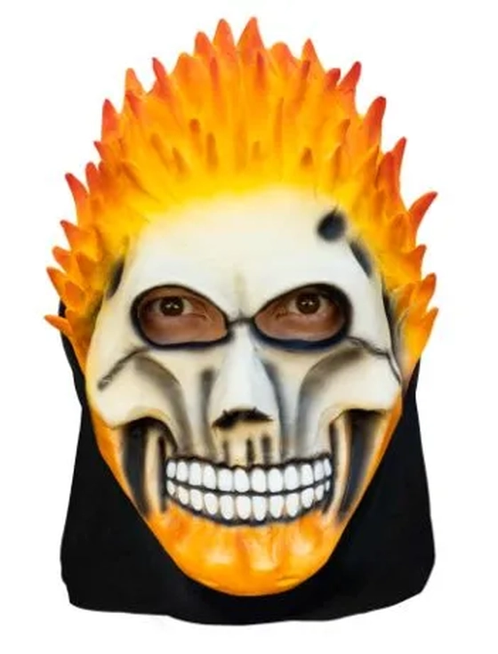 10029 MASCARA LATEX C/CAPUZ HOMEM FOGO
