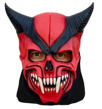 10030 MASCARA LATEX C/CAPUZ ARIANO VERMELHO