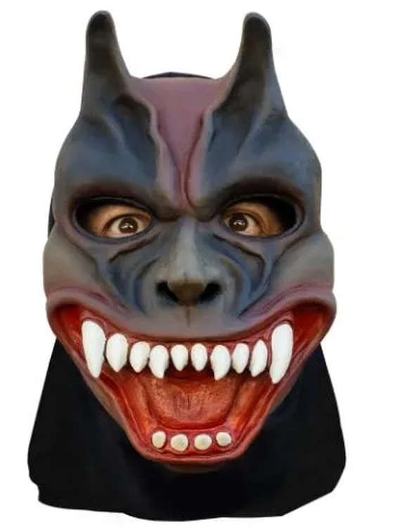 10038 MASCARA LATEX C/CAPUZ DIABO PIT