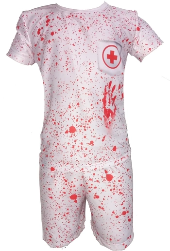 741 FANTASIA INFANTIL ENFERMEIRO DO MAL C/BERMUDA TAM M