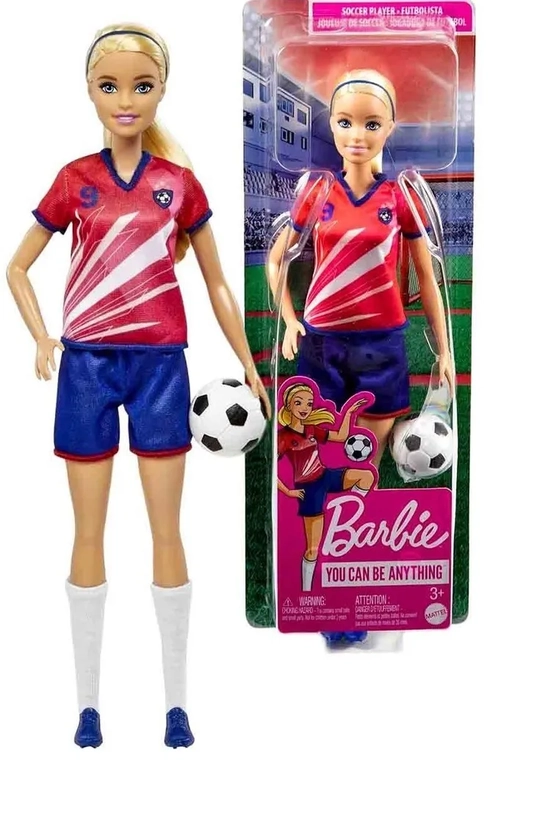 HCN17 BB BONECA BARBIE JOGADORA DE FUTEBOL