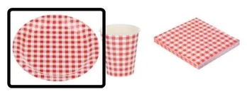 MX053R PRATO PAPEL XADREZ VERMELHO C/10