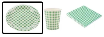MX113R PRATO PAPEL XADREZ VERDE C/10