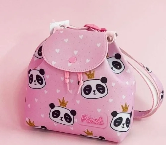 M3707 MOCHILA PANDA ROSA BEBE