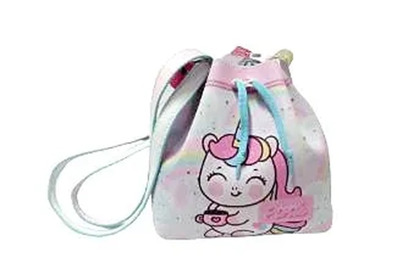 B3746 BOLSINHA BUCKET UNICORNIO COLORIDO