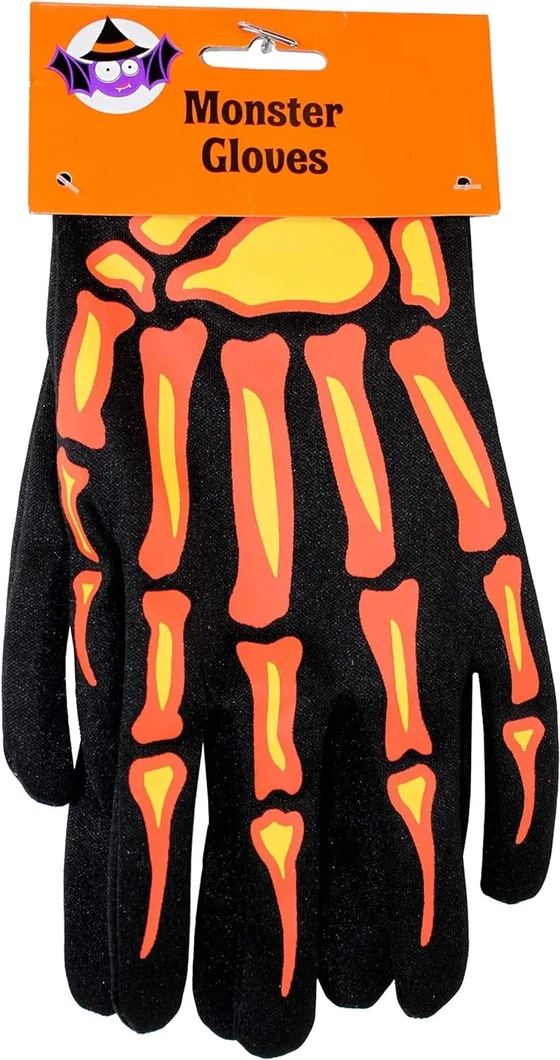 909341 LUVA HALLOWEEN ESQUELETO