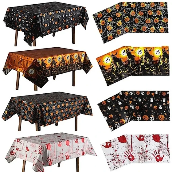 909325 TOALHA MESA HALLOWEEM 183X127CM