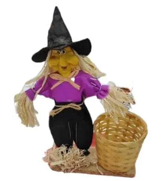 909396 ENFEITE DE MESA HALLOWEEN  C/CESTO 22CM