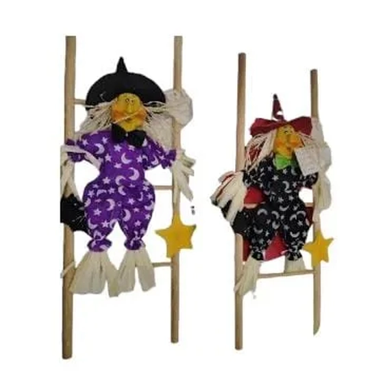 909400 ENFEITE BRUXA NA ESCADA 36CM