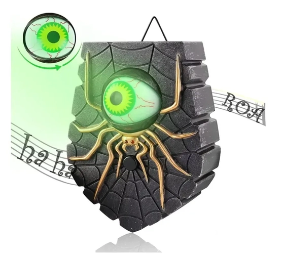 909413 CAMPAINHA OLHO VERDE HALLOWEEN C/ MOVIMENTO E SOM