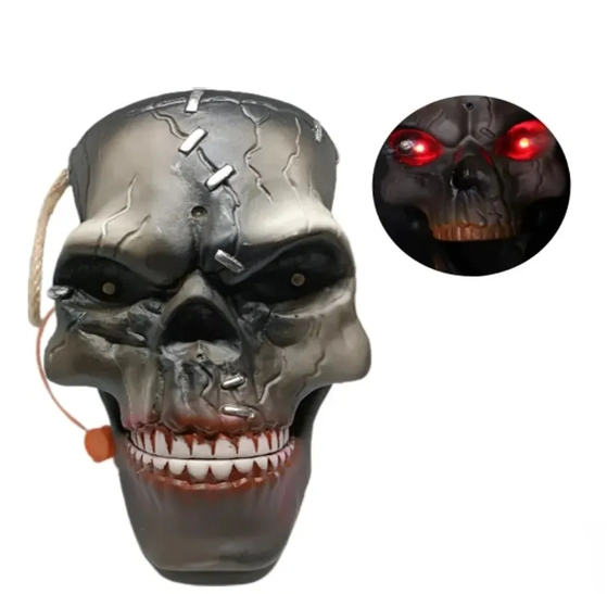 909434 CRANIO DECORATIVO C/SOM E MOVIMENTO 17CM