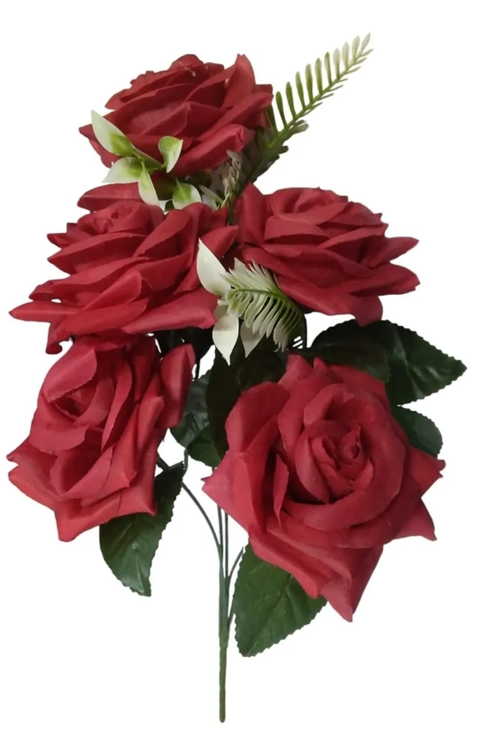 07991 BUQUE DE ROSA DIAMANTE X5 38CM