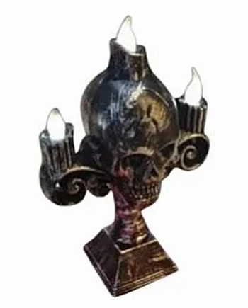909420 CASTICAL CAVEIRA 16CM C/LUZ