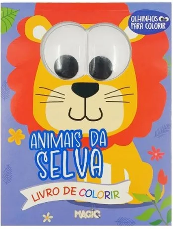 08062 OLHINHOS LIVRO DE COLORIR ANIMAIS DA SELVA