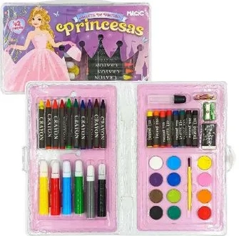2172-C MALETA DE PINTURA 42 PEÇAS PRINCESAS