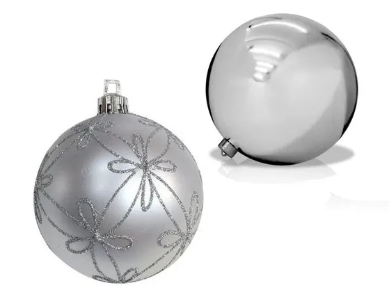 909753 TUBO DECORADA PRATA 8CM C/5