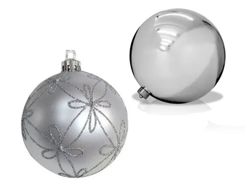 909753 TUBO DECORADA PRATA 8CM C/5