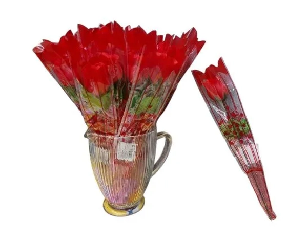 925262 BOTAO DE ROSA VERMELHA 31.5CM