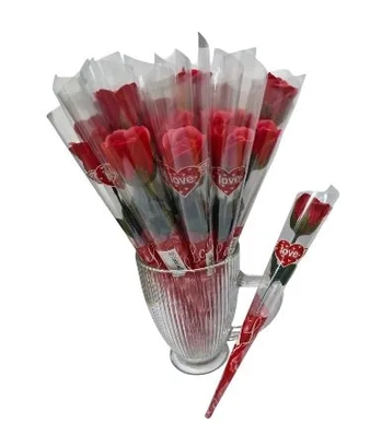 925263 BOTAO DE ROSA VERMELHA 33CM