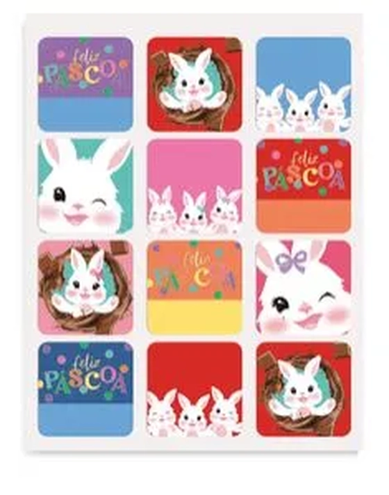 18100242 CARTELA ADESIVA FELICITA 14X19 PT C/24 UN