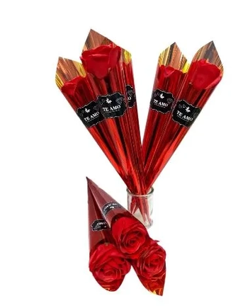 ASH-82.0245 BOTAO DE ROSA PETALAS DE SABONETE 38 CM