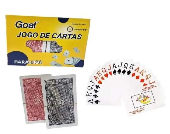 GL0827 JOGO DE BARALHO S/ASPECTO LUDICO C/144 CARTAS