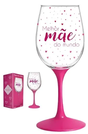 221012 TAÇA VINHO DE VIDRO 450 ML LUVA COM 01 - MÃE DO MUNDO
