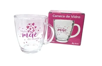 111425 CANECA CÔNICA DE VIDRO MÃE 350 ML LUVA COM 1 - MÃE