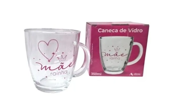 111429 CANECA CÔNICA DE VIDRO MÃE 350 ML LUVA COM 1 - MÃE 