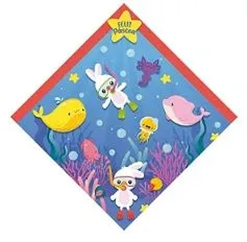 88500424 EXPRESS FUNDO DO MAR AZUL 35X35 PT C/25 UN