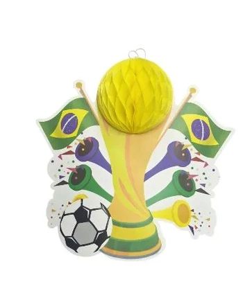 CP983 ENFEITE EM PAPEL 3D P/PENDURAR - TAÇA 3D (33 X36 CM)