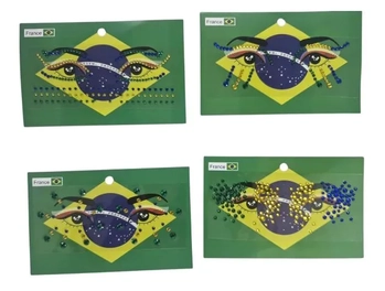 CP987 ADESIVO FACIAL - TEMA BRASIL
