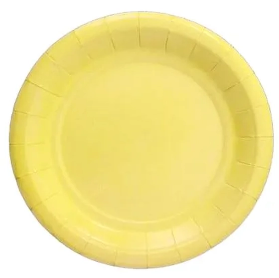 Q25453 PRATO DE PAPEL AMARELO