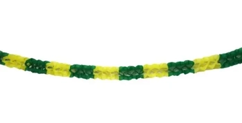 CPFJG3 GUIRLANDA NAS CORES VERDE E AMARELO 3M - 9CM*9CM