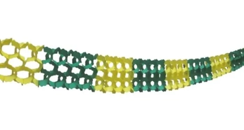 CPFJG4 GUIRLANDA NAS CORES VERDE E AMARELO 3M - 9*18CM