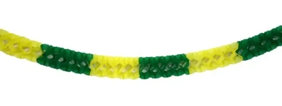 CPFJG1 GUIRLANDA REDONDA PEQUENA NAS CORES VERDE E AMARELO 