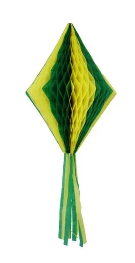 CPBJ15 ENFEITE BALAO 15CM NAS CORES VERDE E AMARELO 15CM*14C