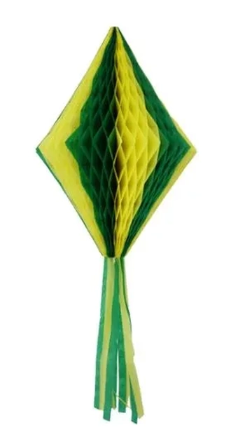 CPBJ45 ENFEITE BALAO 45CM NAS CORES VERDE E AMARELO 45CM*37C
